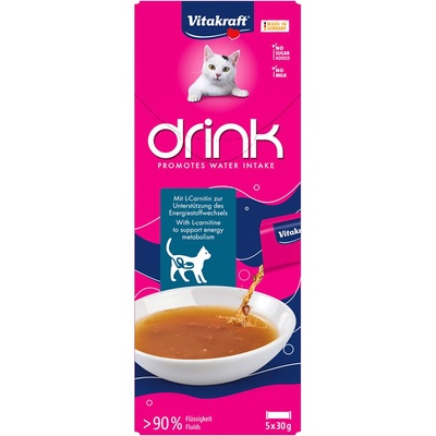 Vitakraft Cat drink losos a L-karnitín 45 x 30 g