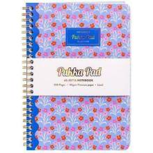 PUKKA Spirálový sešit Floral Jotta Notebook mix barev A5 linkovaný 100 listů