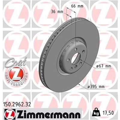 Brzdový kotúč (cena za 1ks) ZIMMERMANN 150.2962.32