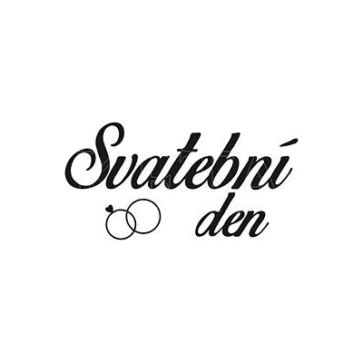 KETA Svatební den č. 588 gumové razítko na dřevě
