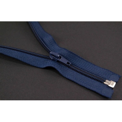 Deliteľné plastové špirálové bundovej zipsy rôzne farby - dĺžka 30 cm - 90 cm 60 cm modrá bez ozdoby