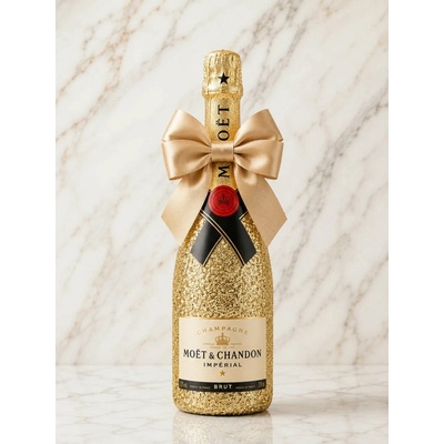 Moët & Chandon Brut Zlatá dárková zdobená lahev 0,375 l