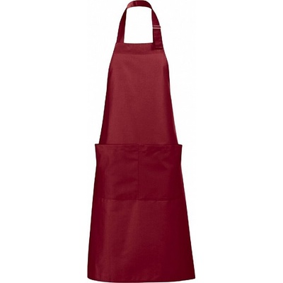 Sol's Dlouhá zástěra Gala se dvěmi kapsami Červená vínová L990