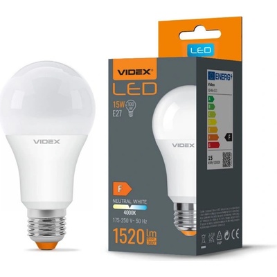 LED žiarovka, 15 W, A 60, neutrálna biela, Videx A65e-15274