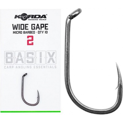 Korda Basix Wide Gape Hooks Barbed vel.8 10 ks
