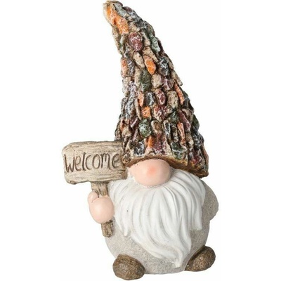 PROGARDEN Zahradní trpaslík dekorace 24 cm s cedulí Welcome KO-095752290welc