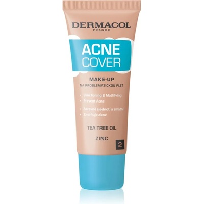 Dermacol Acne Cover успокояващ фон дьо тен с Tea Tree oil цвят No. 2 30ml