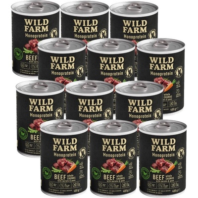 Wild Farm Monoprotein Beef 12 x 400 g