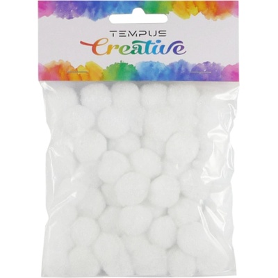 Tempus Kuličky pom poms bílé 20 mm 50 ks – Sleviste.cz