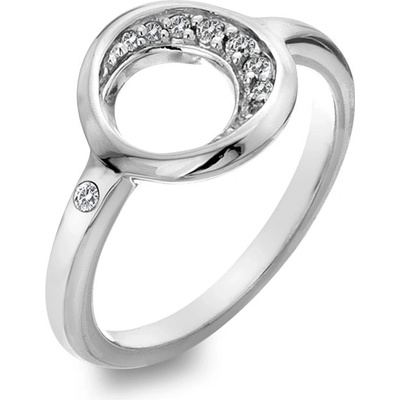 Hot Diamonds Elegantný strieborný prsteň s briliantom a topazmi Celestial DR232