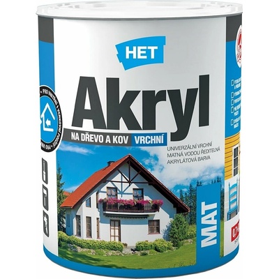 Het Akryl mat 25 kg bielá