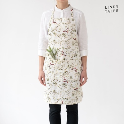 Linen Tales Lněná zástěra s vánočním motivem