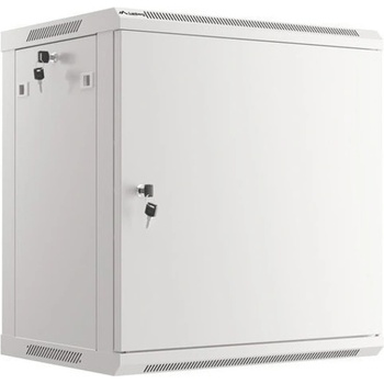 Lanberg Комуникационен шкаф Lanberg WF01-6412-00S, 19", 12U, 64.5 x 45 x 60 cm, товароносимост до 60кг, сив (WF01-6412-00S)