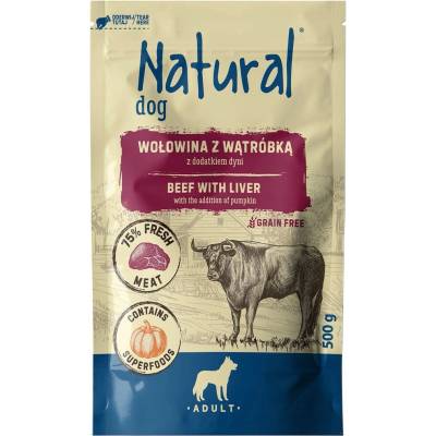 Natural Hovězí maso s játry s přídavkem dýně 500 g