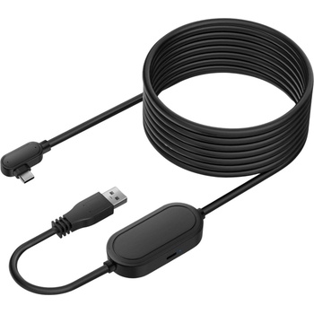 Image 1 of Vortex Virtual Reality Кабел 5м с усилвател на сигнала за очила VR| за Quest 3 3S 2 PICO 4 HTC Focus 3 (VVR.K5M.AMP.QUEST2.P4.FOCUS3.CABLE.2023)