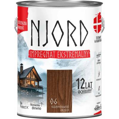 Impregnace na dřevo NJORD skandinavský ořech 5 l