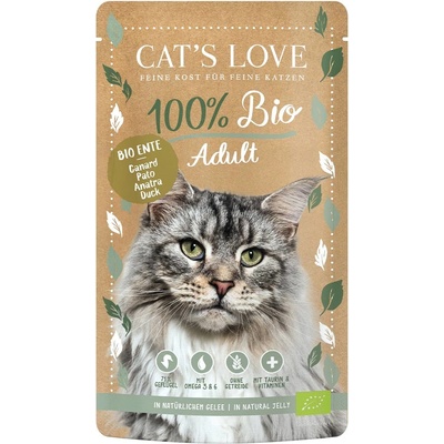Cat's Love ADULT BIO kachní maso 6 x 100 g