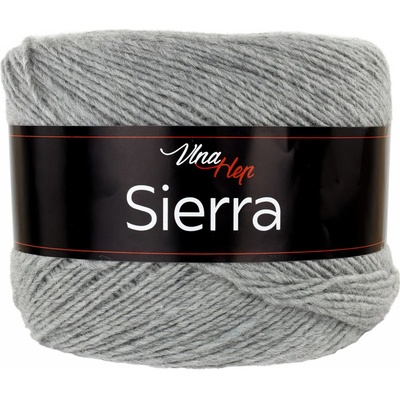 Pletací / háčkovací příze Vlna-Hep SIERRA 6232 šedá, jednobarevná, klasická 150g/450m