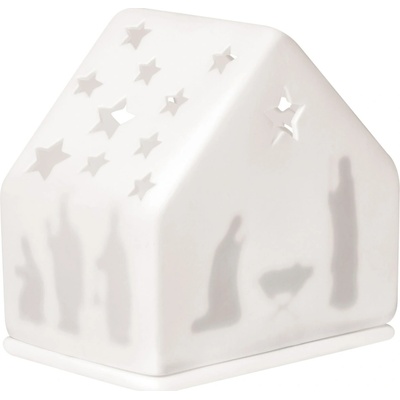 Lucerna Raeder betlém - räder Svícen domeček Nativity Scene, bílá barva, porcelán