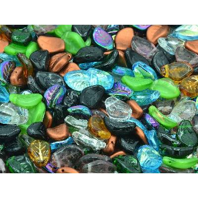 Glass beads, s.r.o. Lístečky 11130078 9x14 mm mix barev Balení: 150ks