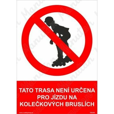 Tato trasa není určena pro jízdu na kolečkových bruslích, plast 148 x 210 x 2 mm A5