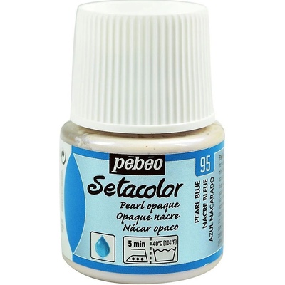 Barva na textil Pébéo Setacolor Opaque 45 ml Modrá perleťová 95