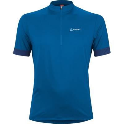 Löffler Мъжка фланелка с къс ръкав за колоездене Löffler Bike Shirt Half-Zip Pukka Cycling jersey - Marin - размер 48 (EU) (056-3502-0611)