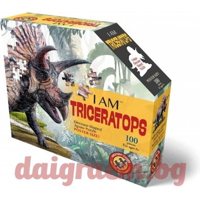 WOW Toys Пъзел wow 4015 - 100 части - Динозавър трицерапторс (wowp4015)