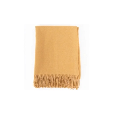 Interblanket Луксозно Одеяло От 100% Бейби Алпака Вълна - Жълт Цвят | 130×180 См, 500 Г