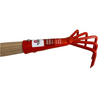 Drápek 5 prstů s násadou 27 cm Rosteto - oranžová