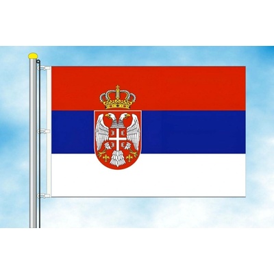 LIBEA, s.r.o. Vlajka Srbska Rozměr: 40×60 cm, Uchycení: Karabiny na stožár