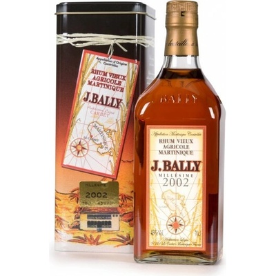 J.Bally Millésime 2002 Martinique rhum agricole 43% 0,7 l (holá láhev)