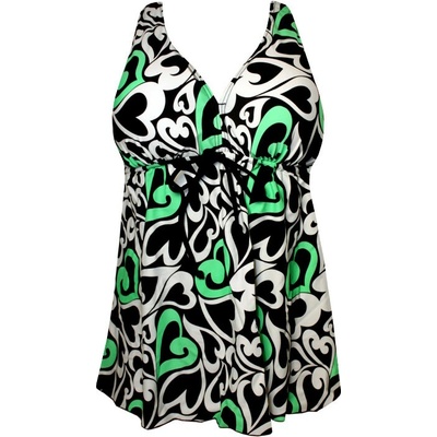 Selite Pink Tankini tielko plavky S136-5 svetlozelená