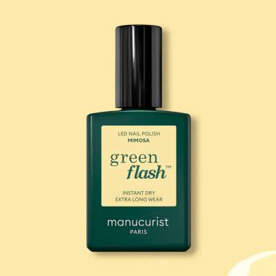 Manucurist Green Flash LED gel lak na nehty - Mimosa (15 ml) - pastelově žlutá barva