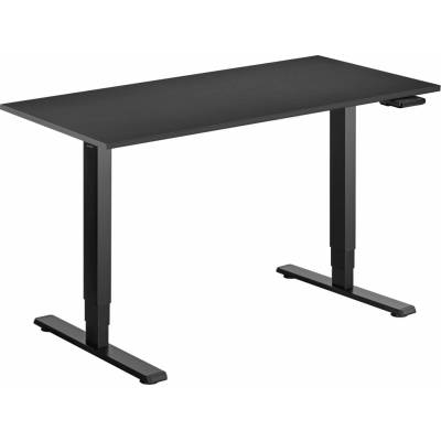 AlzaErgo Table ET2 Essential černý + deska 120×80 cm lamino kaštan