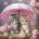 Norimpex - Puzzle Diamant painting: Kittens under an umbrella 30x40cm - 1 - 39 piese
