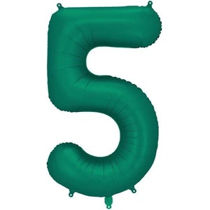 Party Deco Фолиев Балон - Цифра, 86 см, Тъмнозелено - 5 (fb1s-5-012b)