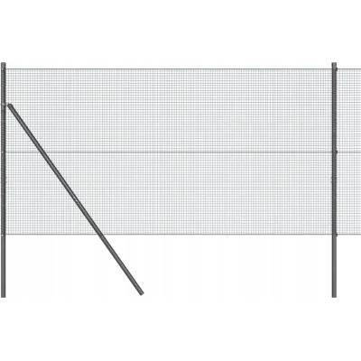 Svařovaný plot z drátu se 13 sloupky Šedý 1x50 m Ocel
