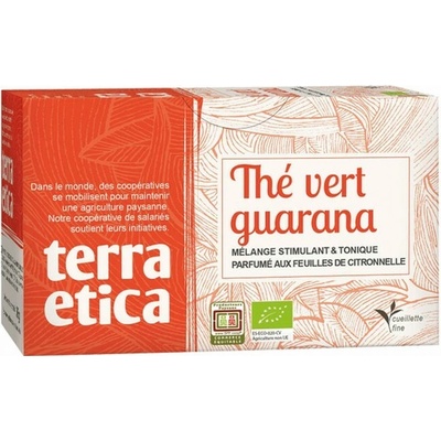 Terra Etica Bio zelený čaj s guaranou ze Šrí Lanky 20 x 1,8 g