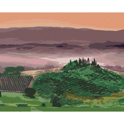 Zuty Malování Podle Čísel Vila Mezi Poli Ted Davis 80 x 100 Cm Plátno Rám