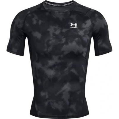 Under Armour Мъжка тениска Under Armour HeatGear Printed Short Sleeve - Черен