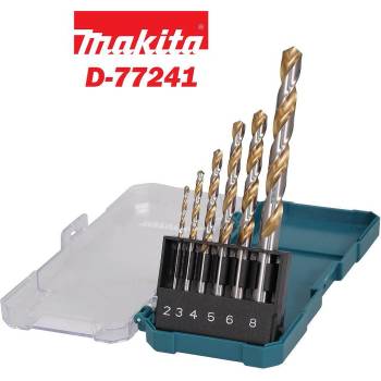 Makita Свредла за метал HSS-Co, 2-8 мм, Makita D-77241, 6 бр (D-77241)