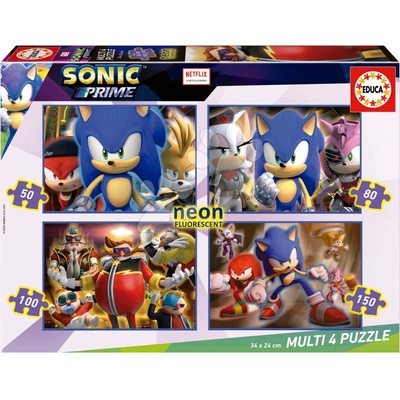 EDUCA Svítící Sonic Prime 4v1 50,80,100,150 dielov