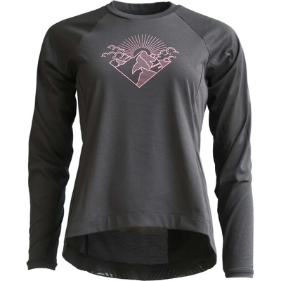 Zimtstern Дамска фланелка с дълъг ръкав за колоездене Zimtstern Women's Pureflowz Shirt L/S Cycling jersey - Pirate Black / Pirate Black (156-2292-0314)
