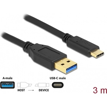 Delock кабел USB 10 Gbps Type-A USB Type-C 3m 84006 (84006)
