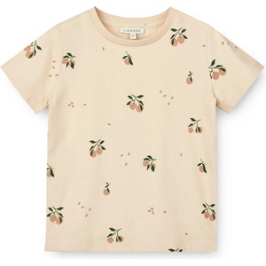 LIEWOOD Детска тениска LIEWOOD Kid's Apia Printed Shortsleeve T-Shirt - Peach / Sea Shell - размер 74/80 (EU) (704-5717-0116)