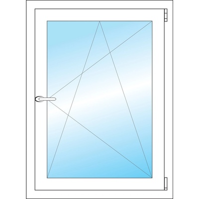 OKNA HNED Plastové okno 68x92 cm bílé otevíravé a sklopné pravé