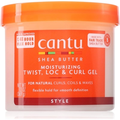 CANTU Shea Butter Moisturizing Twist, Loc & Curl Gel стилизиращ крем за фиксиране и оформяне 370 гр