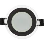 UltraLux Led СТЪКЛЕН ПАНЕЛ ЗА ВГРАЖДАНЕ, КРЪГ, 6w, 4200k, 220-240v ac, ip44, (lprg642bl)