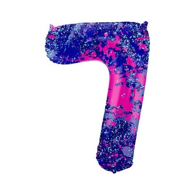 Růžička Balónik fóliový číslo 7 Farebné škvrny 86 cm